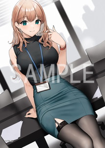 どうしま__ほくろの多い先輩OLさん-ステッカー2L_05 どうしま__ほくろの多い先輩OLさん-ステッカー2L_05