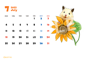 助六の日常__2022カレンダー 7月