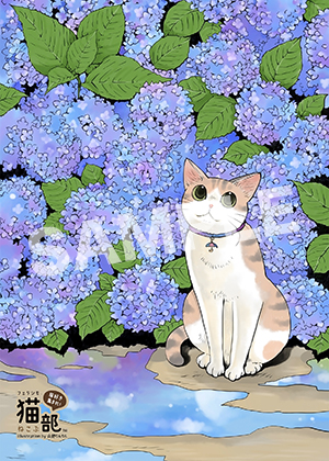 フェリシモ猫部 猫とあじさい